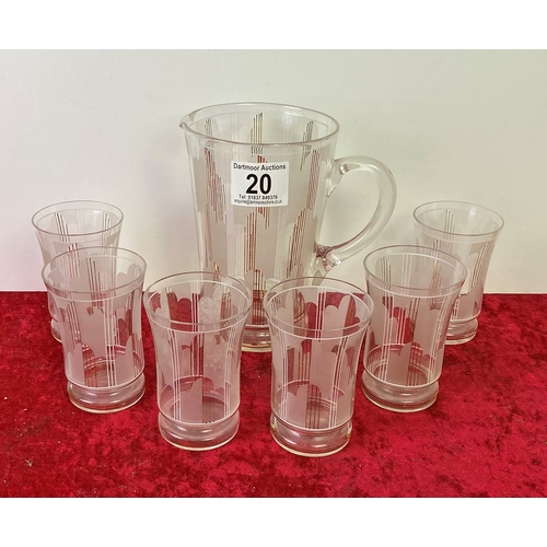 20 - Fabulous retro jug and glasses set