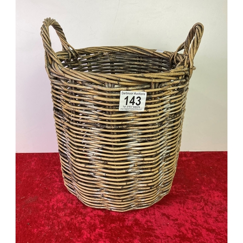 143 - Log basket with handles