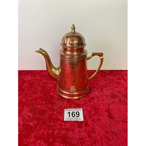 169 - Brass and copper jug