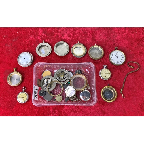 651 - Quantity of pocket watches for spares or repair.