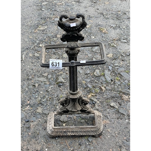 631 - Cast iron umbrella stand, approx 64cm tall