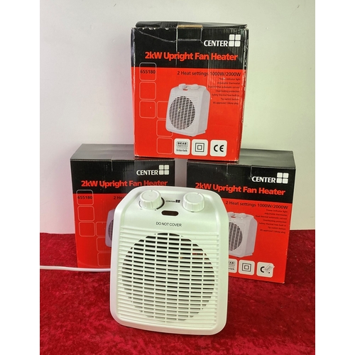 765 - Four electric fan heaters (three are boxed)