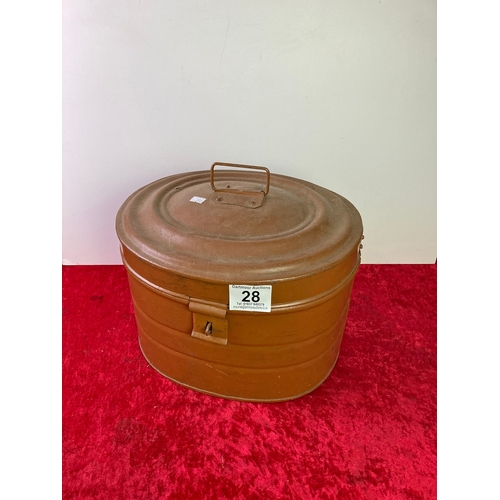 28 - Metal hat box