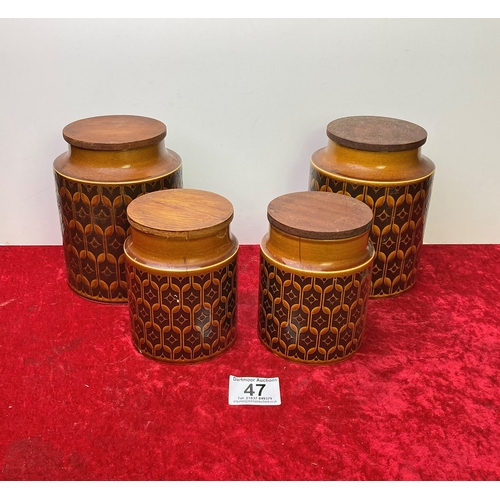 47 - 4 Hornsea storage jars