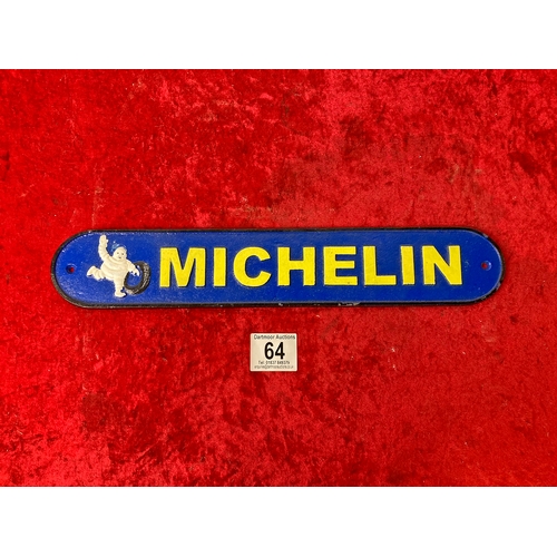 64 - Cast iron michelin sign - 49cm across