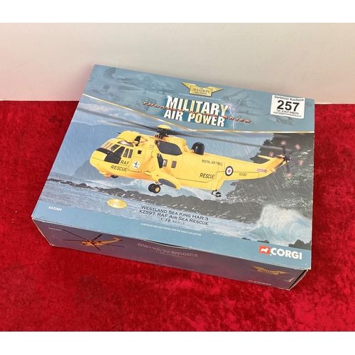 257 - Boxed Corgi Aviation Archive Collectible Model of RAF Rescue Helicopter - Westland Sea King