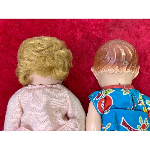 277 - 2 vintage dolls with clothes