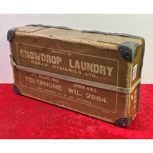 651 - An unusual vintage case/storage box marked - Property of Snowdrop LaundryRoman Hygienics Ltd, 134 Vi... 