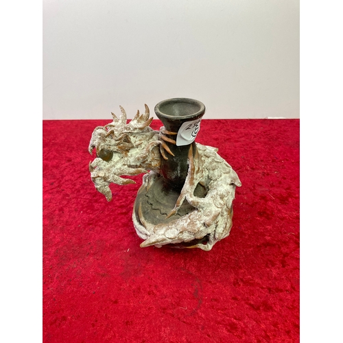 330E - Old Chinese pottery dragon vase