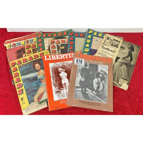 576 - A selection of erotic magazines. The early years