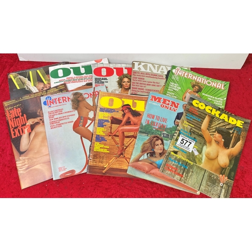 577 - A selection of erotic magazines. The later years - a little more explicit shall we say - view with c... 