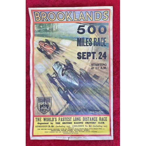 656 - 2 posters. one large medical poster in German of heart and eye.
1 in good condition of Brooklands 50... 