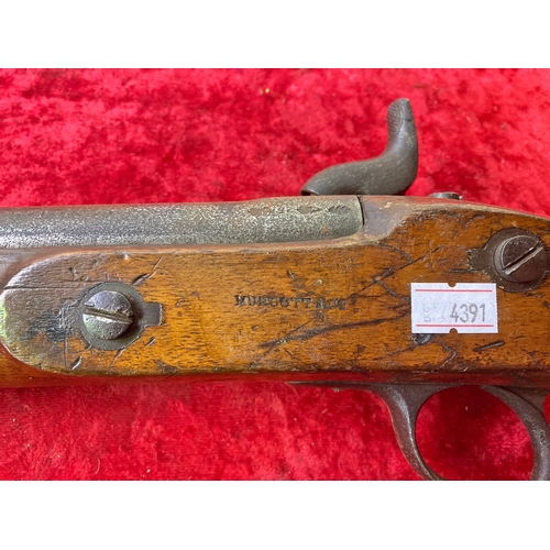 456 - Very scarce 1855-60  Lancaster’s patent .577 oval bored percussion carbine.

Patent elevating ladder... 