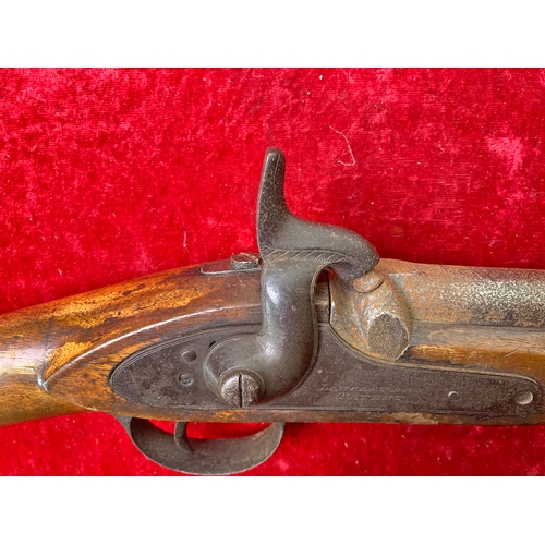 456 - Very scarce 1855-60  Lancaster’s patent .577 oval bored percussion carbine.

Patent elevating ladder... 