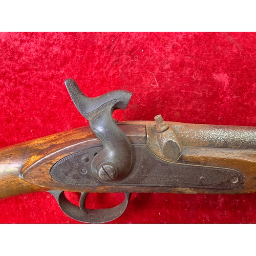 456 - Very scarce 1855-60  Lancaster’s patent .577 oval bored percussion carbine.

Patent elevating ladder... 