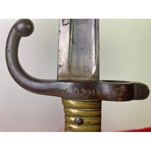 340 - 19th Century rifle bayonet in scabbard