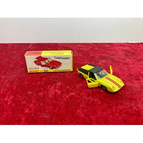 353 - Vintage boxed Dinky Lotus Europa  diecast model car No.218