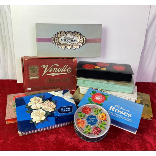 302 - Fantastic selection of vintage cardboard chocolate boxes