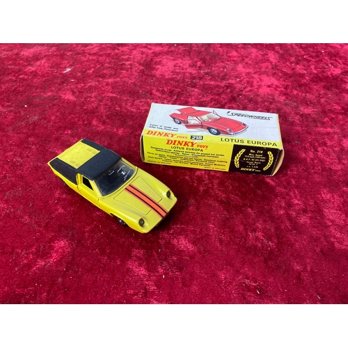 353 - Vintage boxed Dinky Lotus Europa  diecast model car No.218