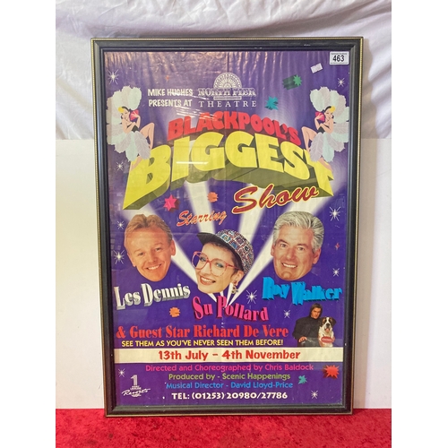 463 - Vintage Blackpool North Peir Theatre Poster Frame approx 55x80 cms