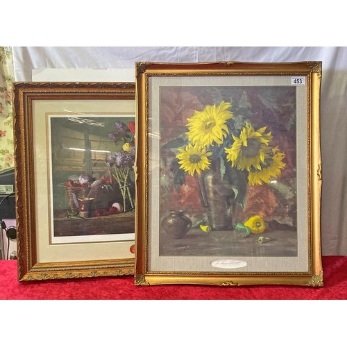 453 - Two signed prints by Joe Anna Arnett 'Springtime in Provence' (frame approx 56cm x 66cm) and 'Sunflo... 