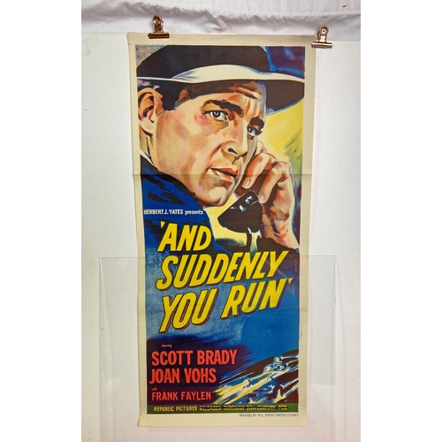 473 - Vintage film poster - 'And suddenly You Run' (has folds)