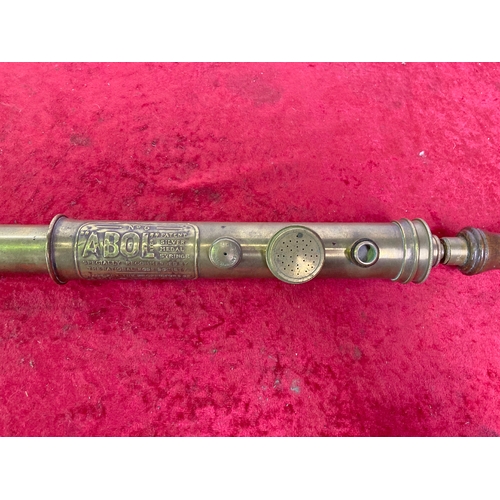 941 - A Abol patent silver medal syringe 'Especially receomended by the rose society'