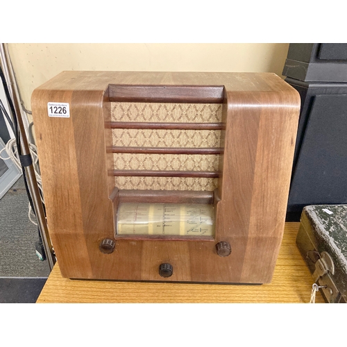 1226 - A AC Receiver radio Peto Scott electrical instrument London with area dial including The Vatican