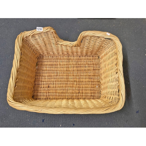 1230 - A wicker dog basket - or large cat!