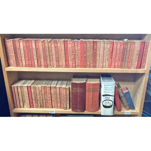 1311 - A huge collection (64 volumes in number) of cloth bound vintage books by Ward Locke and Co illustrat... 