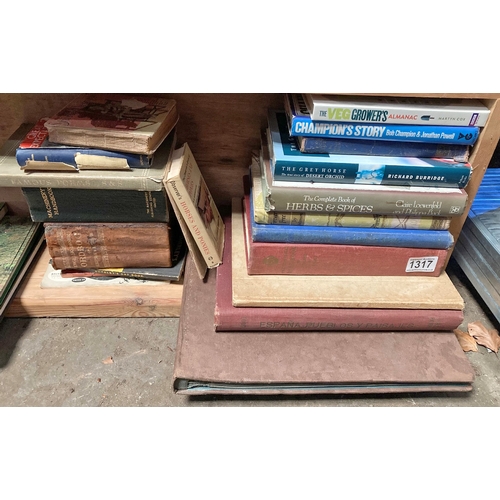 1317 - A collection of old books - including 1941 machinery Handbooks, Wills Cigarettes picture card album ... 