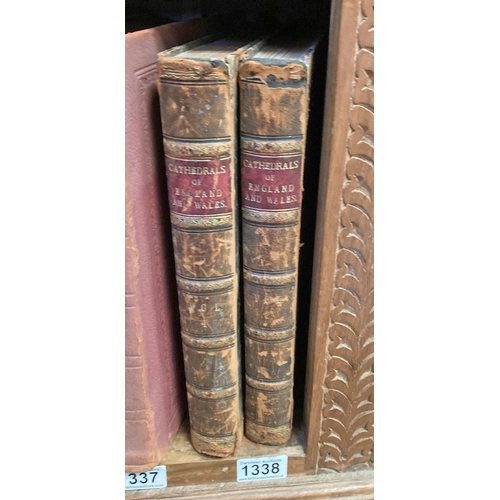 1338 - 2 copies of The Cathedrals of England and Wales - beautiful images in very good condition with a ser... 