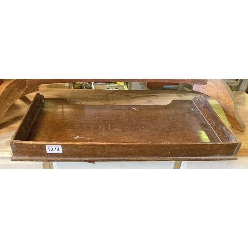 1374 - A laptop work tray in oak