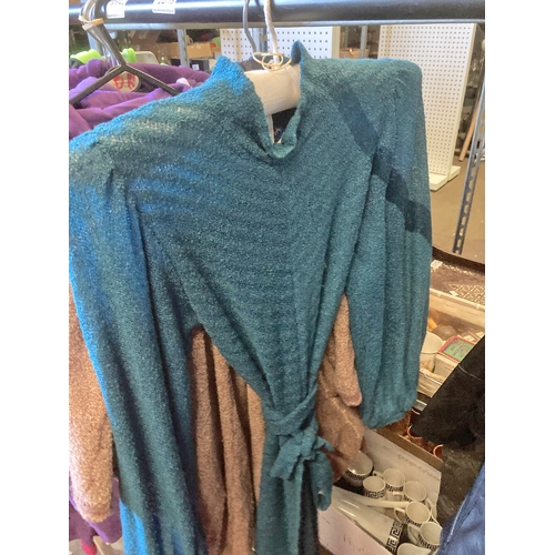 1220B - Vintage Mocha 7 Cream  Knitmaster of London  Twinset and a Vintage Teal Blue Knitmaster of London dr... 