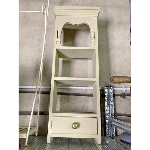 1398 - Painted wooden book shelving unit