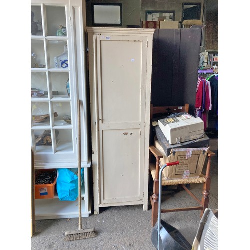 1391 - Wooden painted cupboard with shelves