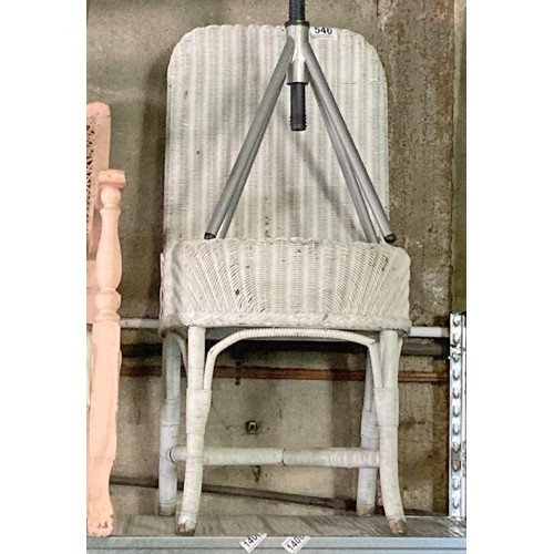 1405 - White painted Loom style bedroom chair