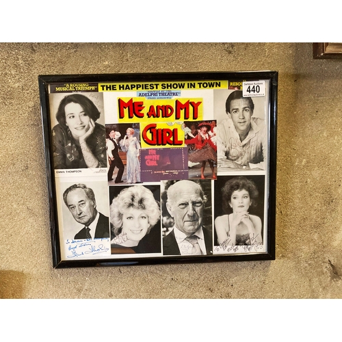 440 - Framed group of autographed photographs of the original principal
members of the cast featured in th... 