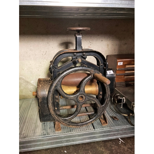 20 - Vintage manual leather press