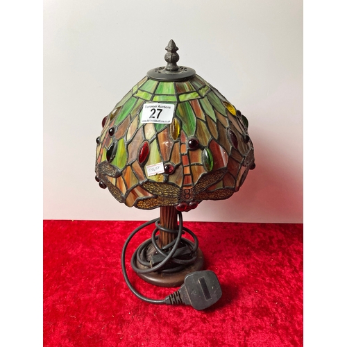 27 - Small Tiffany style lamp with Dragonfly design