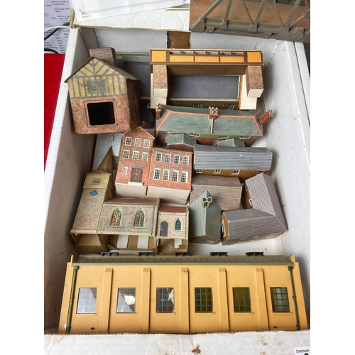 39 - 2 boxes of model railway buildings