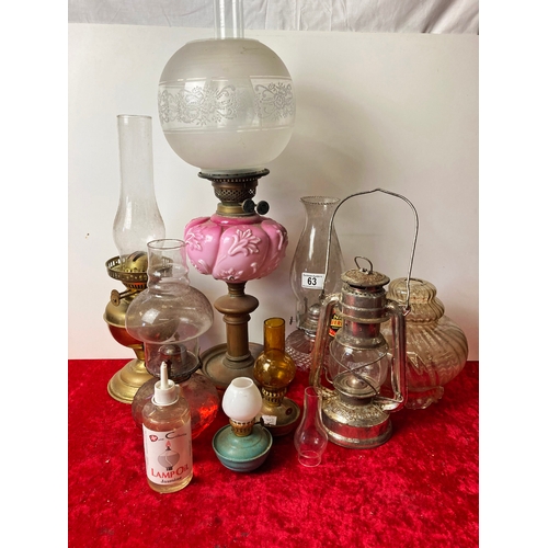 63 - Collection of oil lamps