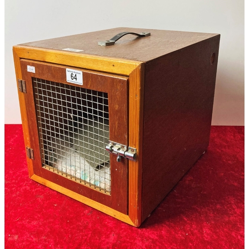 64 - Wooden pet carrier