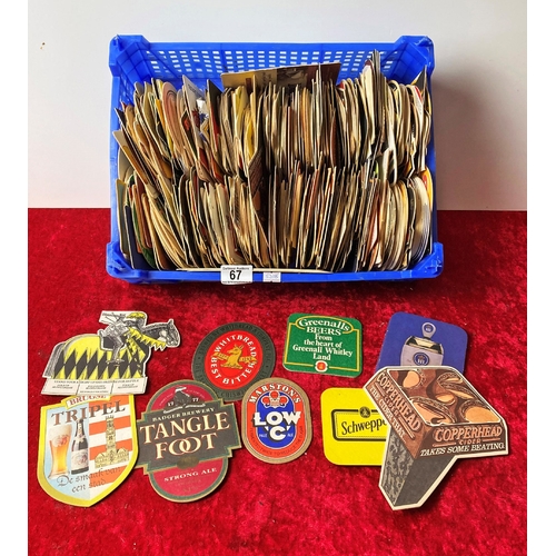 67 - Large collection of beer mats