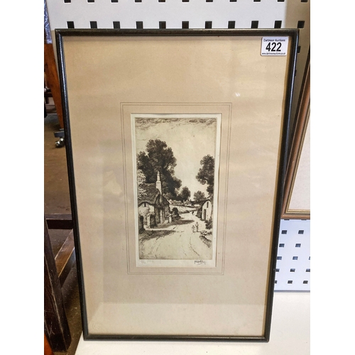 422 - Original pencil signed etching by John Ford FSA entitled “The Cottage Farm, Cockington