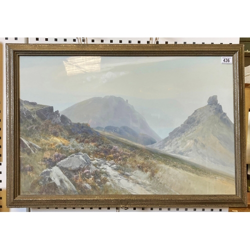 436 - Frederick John Widgery, Valley of the Rocks, Lynton. A large and impressive
original watercolour, si... 