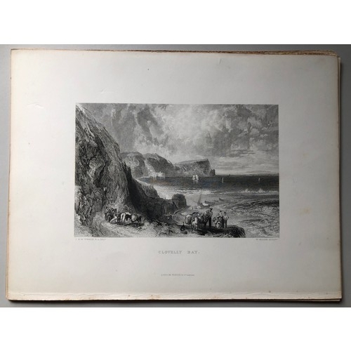 425 - Set of five engravings after JMW Turner of West Country scenes, a sheet of details to each image, gi... 