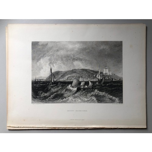 425 - Set of five engravings after JMW Turner of West Country scenes, a sheet of details to each image, gi... 