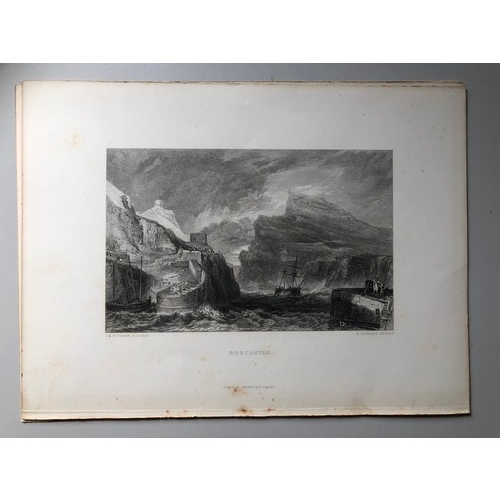 425 - Set of five engravings after JMW Turner of West Country scenes, a sheet of details to each image, gi... 