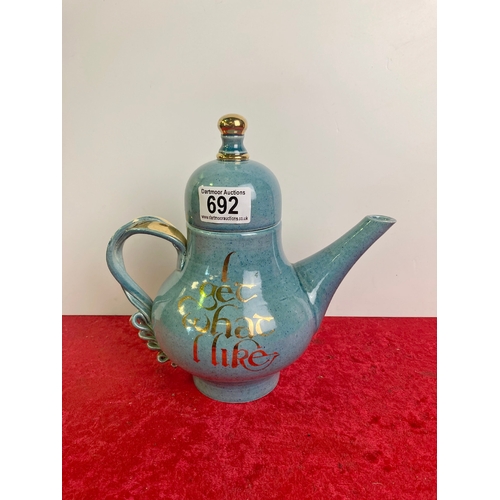 692 - Studio pottery teapot